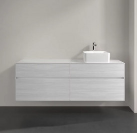 Тумба під раковину Villeroy&Boch Collaro 160х50 см ДСП біле дерево C05100E8