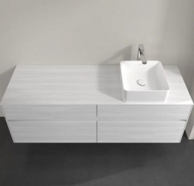 Тумба під раковину Villeroy&Boch Collaro 160х50 см ДСП біле дерево C05100E8