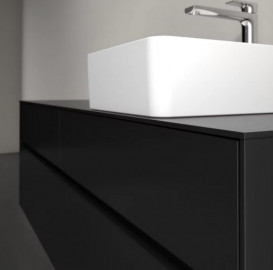 Тумба под раковину Villeroy & Boch Collaro 160х50 см ДСП черный матовый лак C05100PD