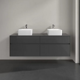 Тумба під раковину Villeroy&Boch Collaro 160х50 см МДФ глянсовий сірий C05200FP