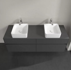 Тумба під раковину Villeroy&Boch Collaro 160х50 см МДФ глянсовий сірий C05200FP