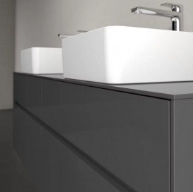 Тумба під раковину Villeroy&Boch Collaro 160х50 см МДФ глянсовий сірий C05200FP