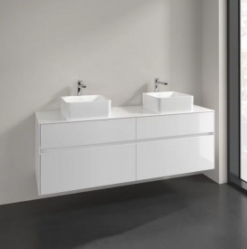 Тумба под раковину Villeroy & Boch Collaro 160х50 см ДСП матовый белый C05200MS