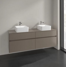 Тумба под раковину Villeroy & Boch Collaro 160х50 см ДСП трюфель серый C05200VG