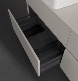 Тумба под раковину Villeroy & Boch Collaro 160х50 см ДСП мягкий серый C05200VK