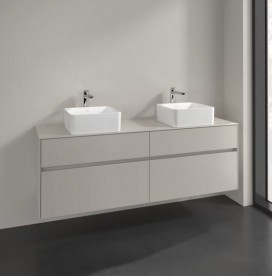 Тумба под раковину Villeroy & Boch Collaro 160х50 см ДСП мягкий серый C05200VK