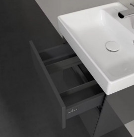 Тумба под раковину Villeroy & Boch Collaro 46х37,4 см с подсветкой МДФ глянцевый серый C006B0FP