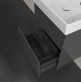 Тумба под раковину Villeroy & Boch Collaro 46х37,4 см с подсветкой МДФ глянцевый серый C006B0FP