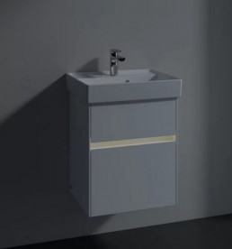 Тумба под раковину Villeroy & Boch Collaro 46х37,4 см с подсветкой ДСП матовый белый C006B0MS