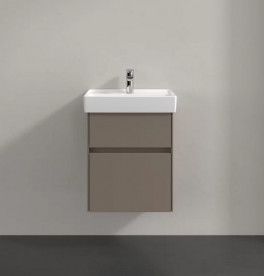 Тумба под раковину Villeroy & Boch Collaro 46х37,4 см с подсветкой ДСП трюфель серый C006B0VG