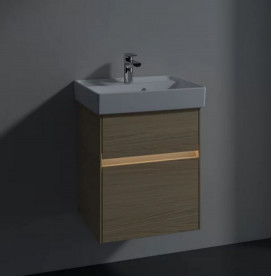 Тумба под раковину Villeroy & Boch Collaro 46х37,4 см с подсветкой ДСП северный дуб C006B0VJ