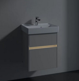 Тумба под раковину Villeroy & Boch Collaro 46х37,4 см с подсветкой ДСП мягкий серый C006B0VK