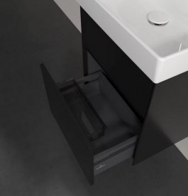 Тумба під раковину Villeroy & Boch Collaro 46х37,4 см із підсвічуванням МДФ чорний матовий лак C006B0PD