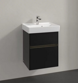 Тумба под раковину Villeroy & Boch Collaro 46х37,4 см с подсветкой МДФ черный матовый лак C006B0PD