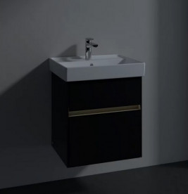 Тумба під раковину Villeroy & Boch Collaro 51х41,4 см із підсвічуванням МДФ чорний матовий лак C007B0PD