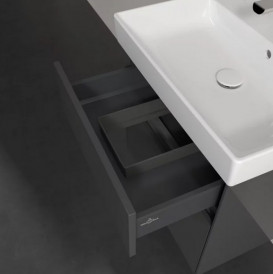 Тумба під раковину Villeroy & Boch Collaro 55,4х44,4 см із підсвічуванням МДФ глянсовий сірий C008B0FP