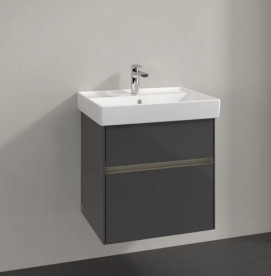 Тумба під раковину Villeroy & Boch Collaro 55,4х44,4 см із підсвічуванням МДФ глянсовий сірий C008B0FP