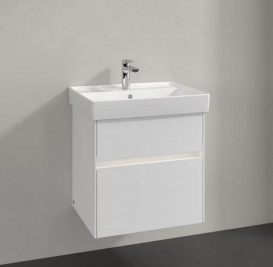 Тумба під раковину Villeroy & Boch Collaro 55,4х44,4 см із підсвічуванням МДФ матовий білий C008B0MS