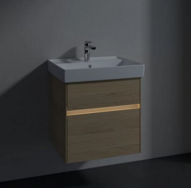 Тумба під раковину Villeroy & Boch Collaro 55,4х44, 4 см з підсвічуванням ДСП північний дуб C008B0VJ