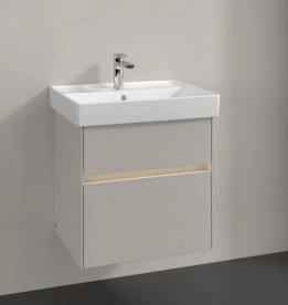 Тумба під раковину Villeroy & Boch Collaro 55,4х44,4 см із підсвічуванням ДСП м'який сірий C008B0VK