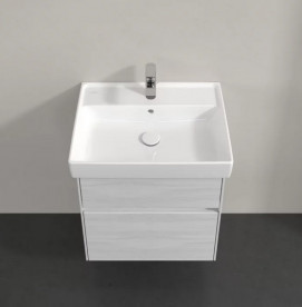 Тумба під раковину Villeroy & Boch Collaro 55,4х44,4 см із підсвічуванням ДСП біле дерево C008B0E8