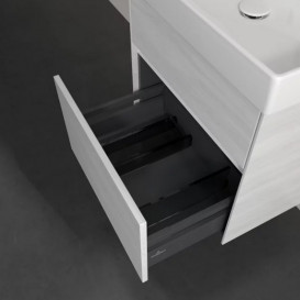 Тумба під раковину Villeroy & Boch Collaro 55,4х44,4 см із підсвічуванням ДСП біле дерево C008B0E8