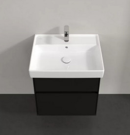 Тумба под раковину Villeroy & Boch Collaro 55,4х44,4 см с подсветкой МДФ черный матовый лак C008B0PD