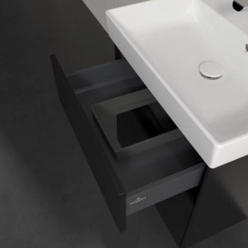 Тумба под раковину Villeroy & Boch Collaro 55,4х44,4 см с подсветкой МДФ черный матовый лак C008B0PD