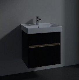 Тумба под раковину Villeroy & Boch Collaro 55,4х44,4 см с подсветкой МДФ черный матовый лак C008B0PD