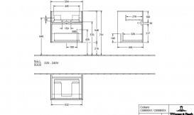 Тумба під раковину Villeroy & Boch Collaro 55,4 х44, 4 см з підсвічуванням ДСП дуб канзас C008B0RH