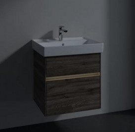 Тумба под раковину Villeroy & Boch Collaro 55,4х44,4 см с подсветкой ДСП каменный дуб C008B0RK