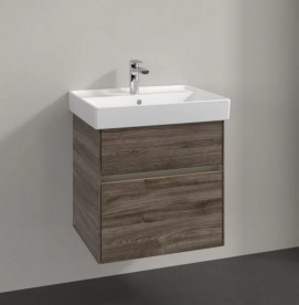 Тумба под раковину Villeroy & Boch Collaro 55,4х44,4 см с подсветкой ДСП каменный дуб C008B0RK