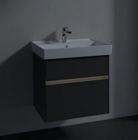 Тумба під раковину Villeroy & Boch Collaro 60,4х44,4 см із підсвічуванням МДФ глянсовий сірий C009B0FP