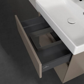 Тумба под раковину Villeroy & Boch Collaro 60,4х44,4 см с подсветкой ДСП трюфель серый C009B0VG