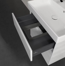 Тумба під раковину Villeroy & Boch Collaro 60,4х44,4 см із підсвічуванням ДСП біле дерево C009B0E8