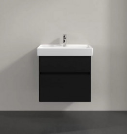 Тумба під раковину Villeroy & Boch Collaro 60,4х44,4 см із підсвічуванням МДФ чорний матовий лак C009B0PD