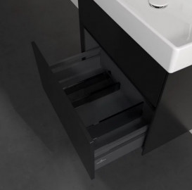 Тумба під раковину Villeroy & Boch Collaro 60,4х44,4 см із підсвічуванням МДФ чорний матовий лак C009B0PD