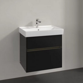 Тумба під раковину Villeroy & Boch Collaro 60,4х44,4 см із підсвічуванням МДФ чорний матовий лак C009B0PD