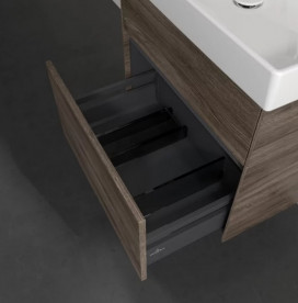 Тумба под раковину Villeroy & Boch Collaro 60,4х44,4 см с подсветкой ДСП каменный дуб C009B0RK