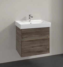 Тумба под раковину Villeroy & Boch Collaro 60,4х44,4 см с подсветкой ДСП каменный дуб C009B0RK