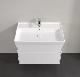 Тумба под раковину Villeroy & Boch Collaro 75,4х44,4 см с подсветкой МДФ глянцевый белый C010B0DH