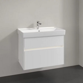 Тумба под раковину Villeroy & Boch Collaro 75,4х44,4 см с подсветкой МДФ глянцевый белый C010B0DH