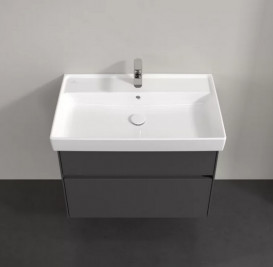 Тумба под раковину Villeroy & Boch Collaro 75,4х44,4 см с подсветкой МДФ глянцевый серый C010B0FP