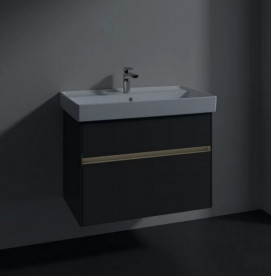 Тумба под раковину Villeroy & Boch Collaro 75,4х44,4 см с подсветкой МДФ глянцевый серый C010B0FP