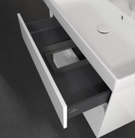 Тумба под раковину Villeroy & Boch Collaro 75,4х44,4 см с подсветкой ДСП матовый белый C010B0MS