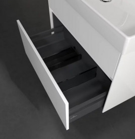 Тумба под раковину Villeroy & Boch Collaro 75,4х44,4 см с подсветкой ДСП матовый белый C010B0MS