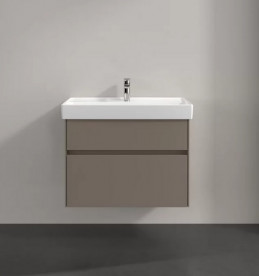 Тумба під раковину Villeroy & Boch Collaro 75,4х44,4 см із підсвічуванням ДСП сірий трюфель C010B0VG