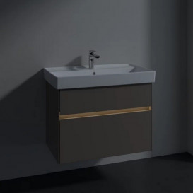 Тумба під раковину Villeroy & Boch Collaro 75,4х44,4 см із підсвічуванням ДСП сірий трюфель C010B0VG