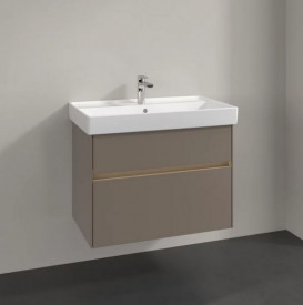 Тумба під раковину Villeroy & Boch Collaro 75,4х44,4 см із підсвічуванням ДСП сірий трюфель C010B0VG