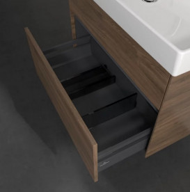 Тумба под раковину Villeroy & Boch Collaro 75,4х44,4 см с подсветкой ДСП дуб аризона C010B0VH